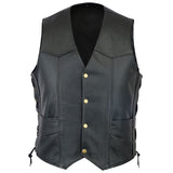 Men Classic Embossed Eagle Motorcycle Waistcoat High Quality Leather Jackets For Sale