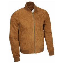 Load image into Gallery viewer, Men Brown Western Bomber Suede Leather Jacket
