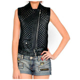 Women Elegant Wind Body Leather Vest - High Quality Leather Jackets For Sale | Dream Jackets On Jackethunt