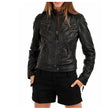 Women Biker Fashion Lambskin Leather Jacket For Sale | Premium Leather Jacket