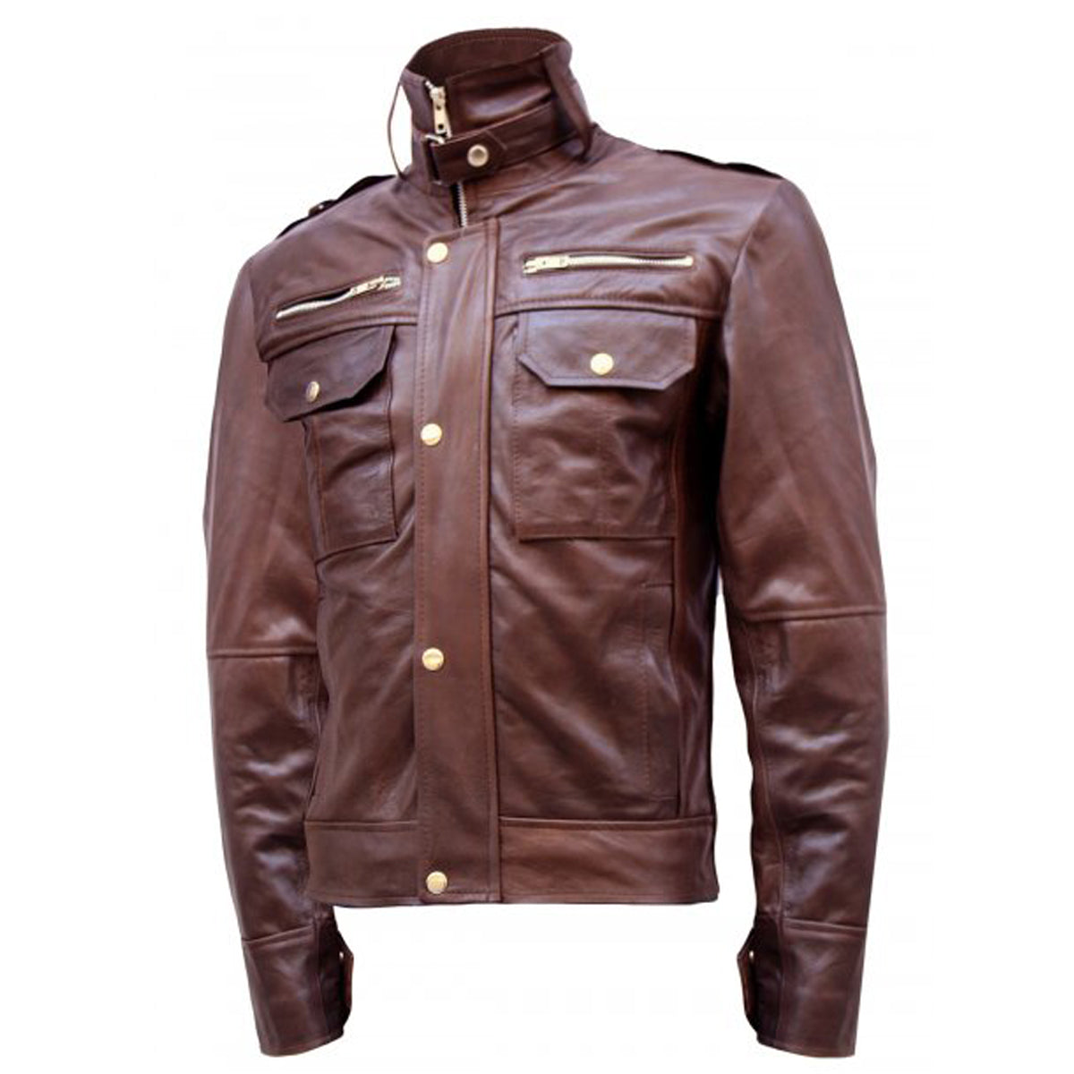 Chocolate Brown Men Leather Jacket - High Quality Leather Jackets For Sale | Dream Jackets On Jackethunt