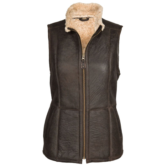 Ladies Gill Gilet Leather Sheepskin Coat - High Quality Leather Jackets For Sale | Dream Jackets On Jackethunt