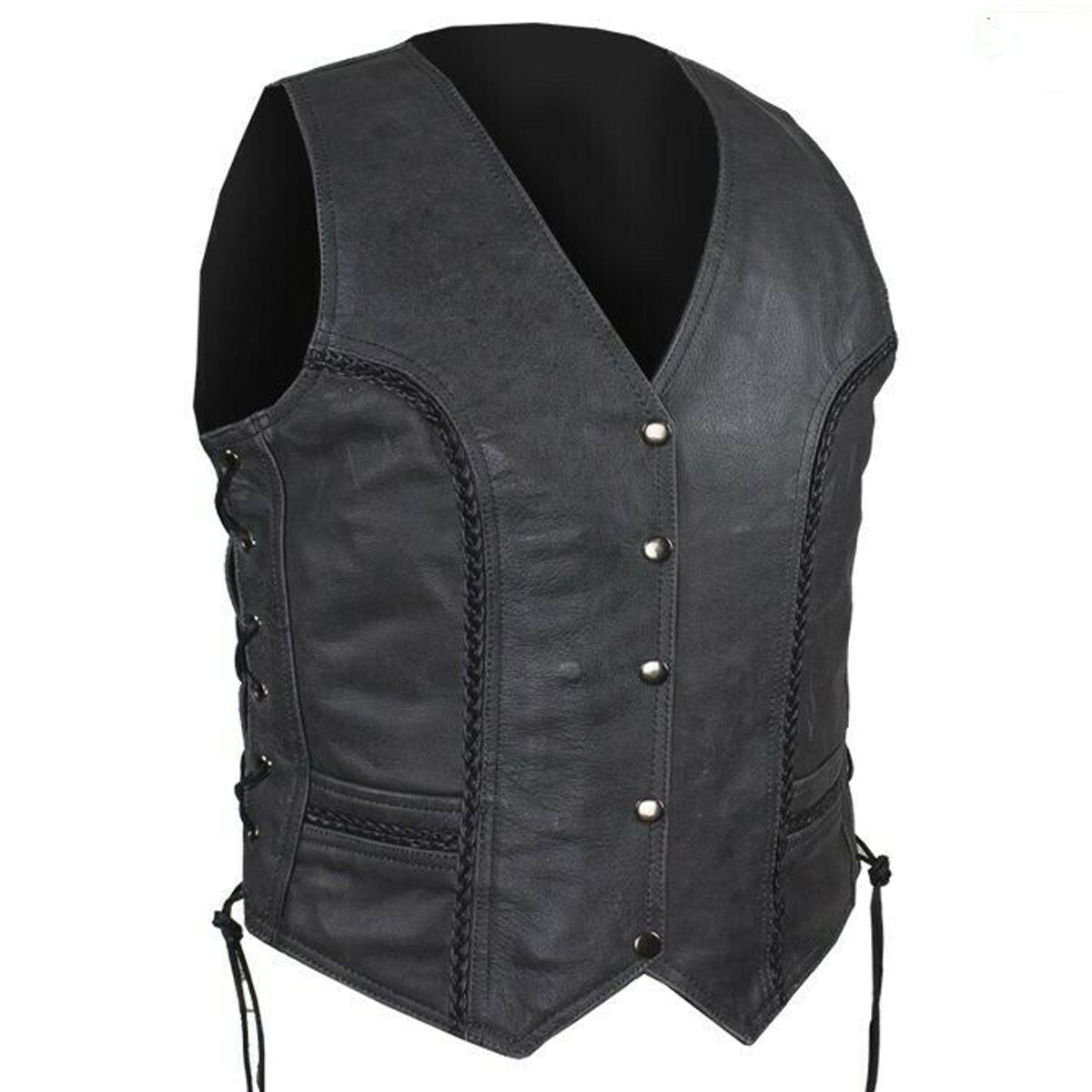 Women Motorcycle Leather Vest Native American Style - High Quality Leather Jackets For Sale | Dream Jackets On Jackethunt