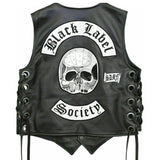 Black Label Society Doom Crew Vest | Men Gothic Biker Leather Vest