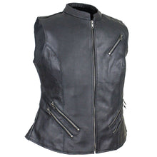 Load image into Gallery viewer, Women Motorcycle zipper Leather Vest Premium Quality  - High Quality Leather Jackets For Sale | Dream Jackets On Jackethunt
