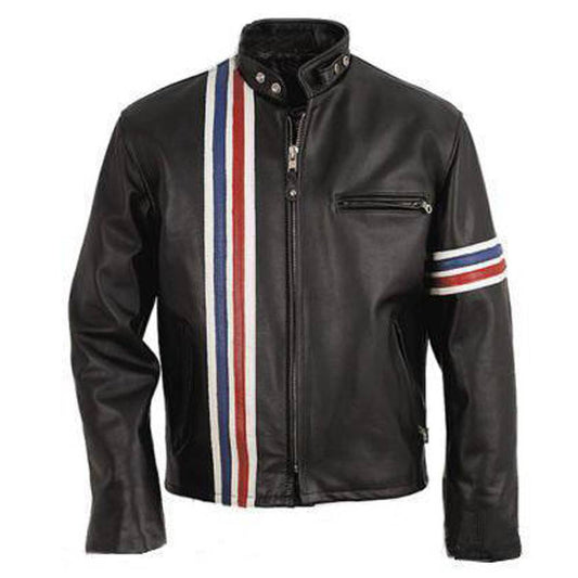 Peter Fonda USA Flag Easy Rider Slim Fit Leather Jacket