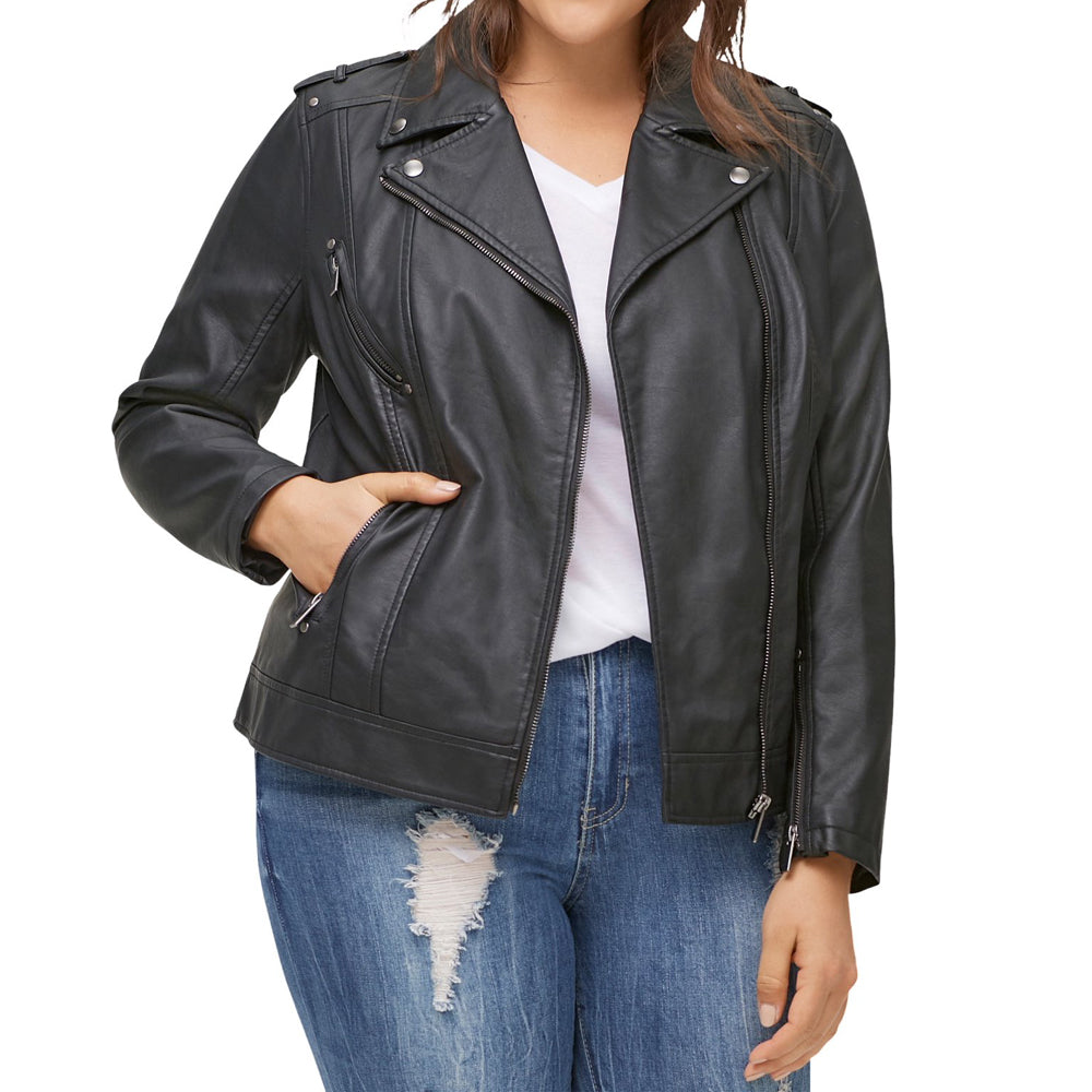 Women Plus Size Moto Jacket | Trendy Stylish Leather Jackets Jacket Hunt