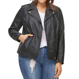 Women Plus Size Moto Leather Jacket | Trendy Stylish Leather Jackets