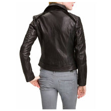Load image into Gallery viewer, WOMEN VINTAGE DARK BROWN LEATHER FASHION JACKET - 
