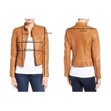 Load image into Gallery viewer, Royal Blue Women Premium Biker Fashion Leather Jacket - 
