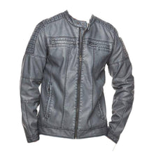 Load image into Gallery viewer, Men Smokey Grey Wax Fashion Leather Jacket
