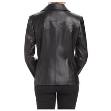 Load image into Gallery viewer, Women Lambskin Fashion Black Leather Jacket | Premium Quality Design
