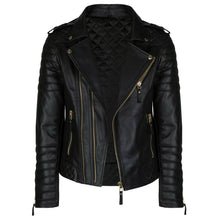 Load image into Gallery viewer, Men Black Fashion Leather Jacket
