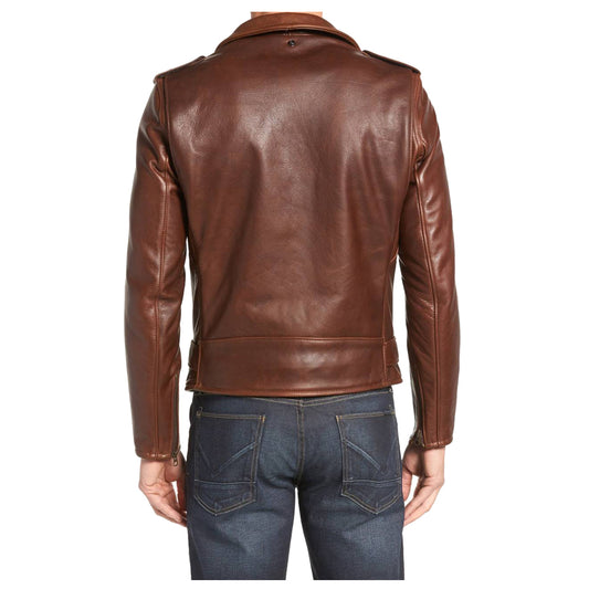 Men Slim Fit Biker Leather Jacket - 