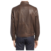 Load image into Gallery viewer, Slim Fit Brown Moto Jacket - 
