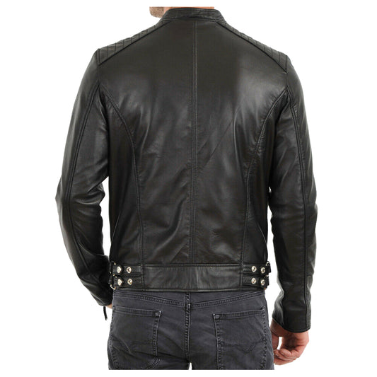 Men Elegant Fashion Leather Jacket - 