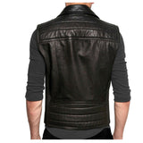 Men Classic Biker Leather Waistcoat | Motorcycle Vest For Sale Jackethunt
