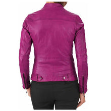 Load image into Gallery viewer, Basic Women Lambskin Leather Motorcycle Jacket - High Quality Leather Jackets For Sale | Dream Jackets On Jackethunt
