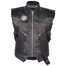Load image into Gallery viewer, Jeremy Hawkeye Leather Vest Avengers Biker Waistcoat - High Quality Leather Jackets For Sale
