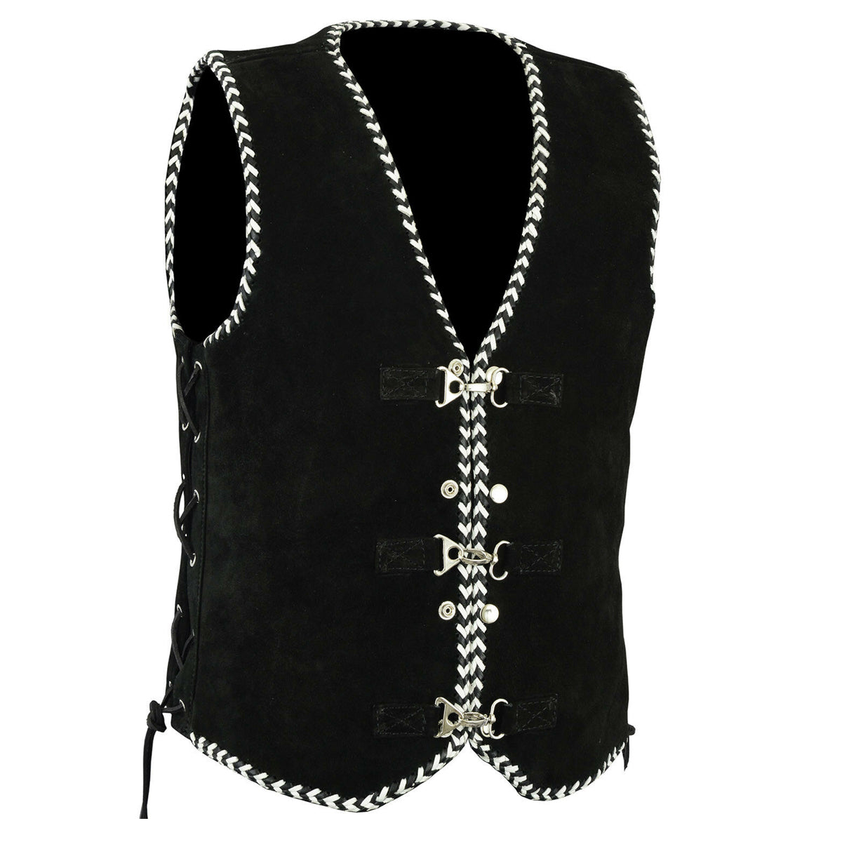 Men Cowboy Western Suede Leather Vest | Classic Motorcycle Leather Waistcoat