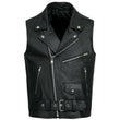 Men Classic Brando Motorcycle Leather Vest | Fashion Biker Leather Vest