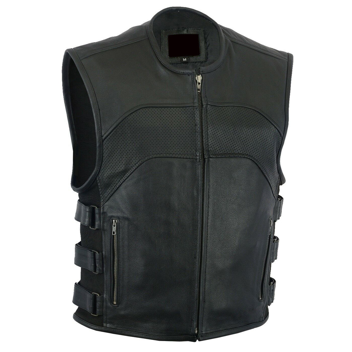 Men Motorcycle Cowhide Club Leather Vest – Jacket Hunt