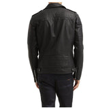 Black Motorcycle Leather jacket - 