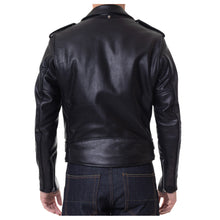Load image into Gallery viewer, Men Motorcycle Classic Retro Leather Jacket Black Stunning
