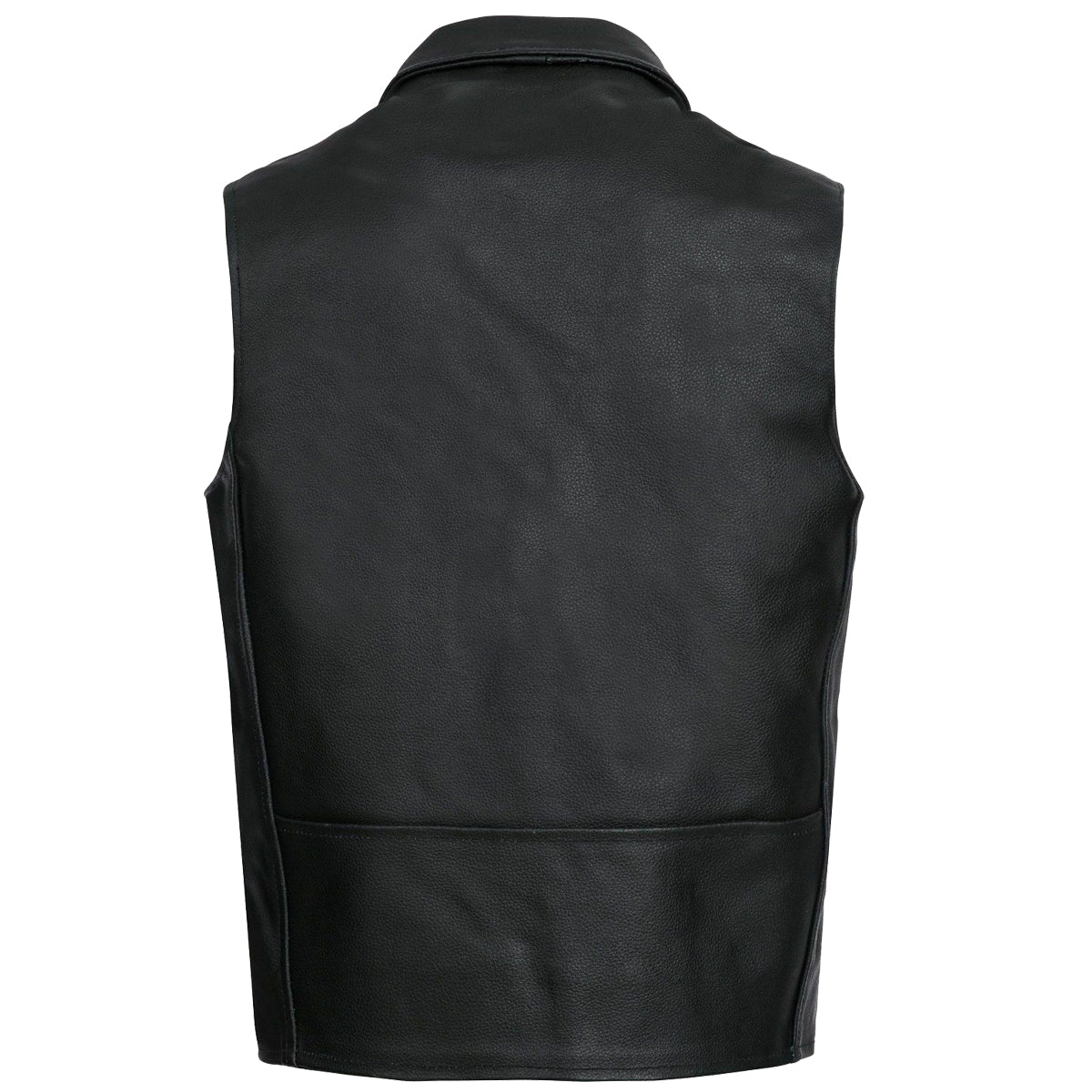 Men Classic Brando Motorcycle Leather Vest | Fashion Biker Leather Vest