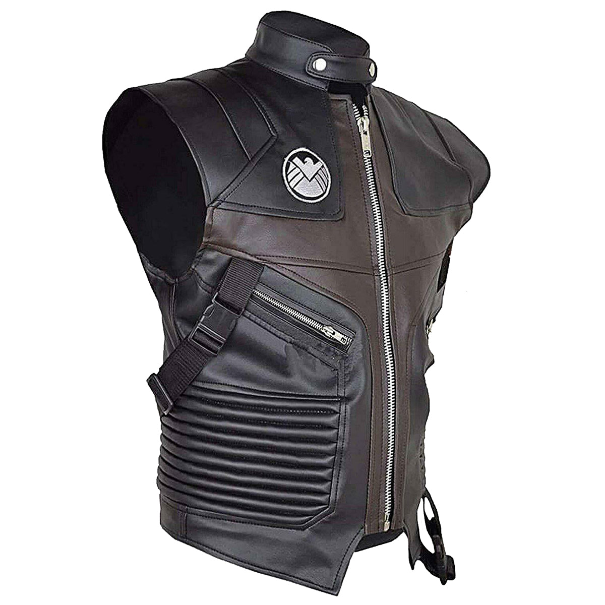 Mens Avengers Jeremy Hawkeye Vest Brown Leather Biker Vest Hawkeye Leather vest - High Quality Leather Jackets For Sale | Dream Jackets On Jackethunt