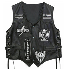 Load image into Gallery viewer, Black Label Society Doom Crew Vest | Men Gothic Biker Leather Vest
