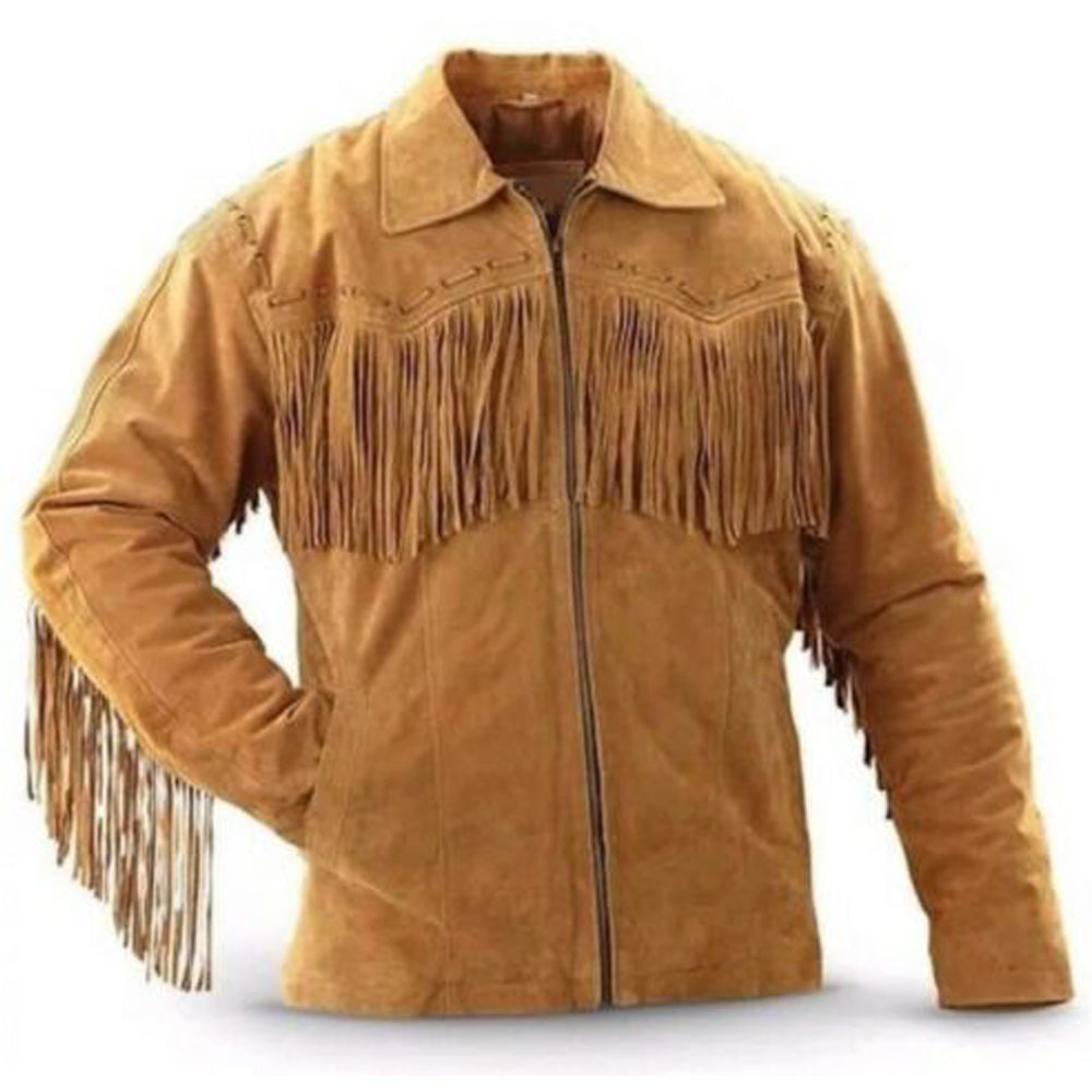 Coyboy Western Brown Suede Leather Fringe Jacket