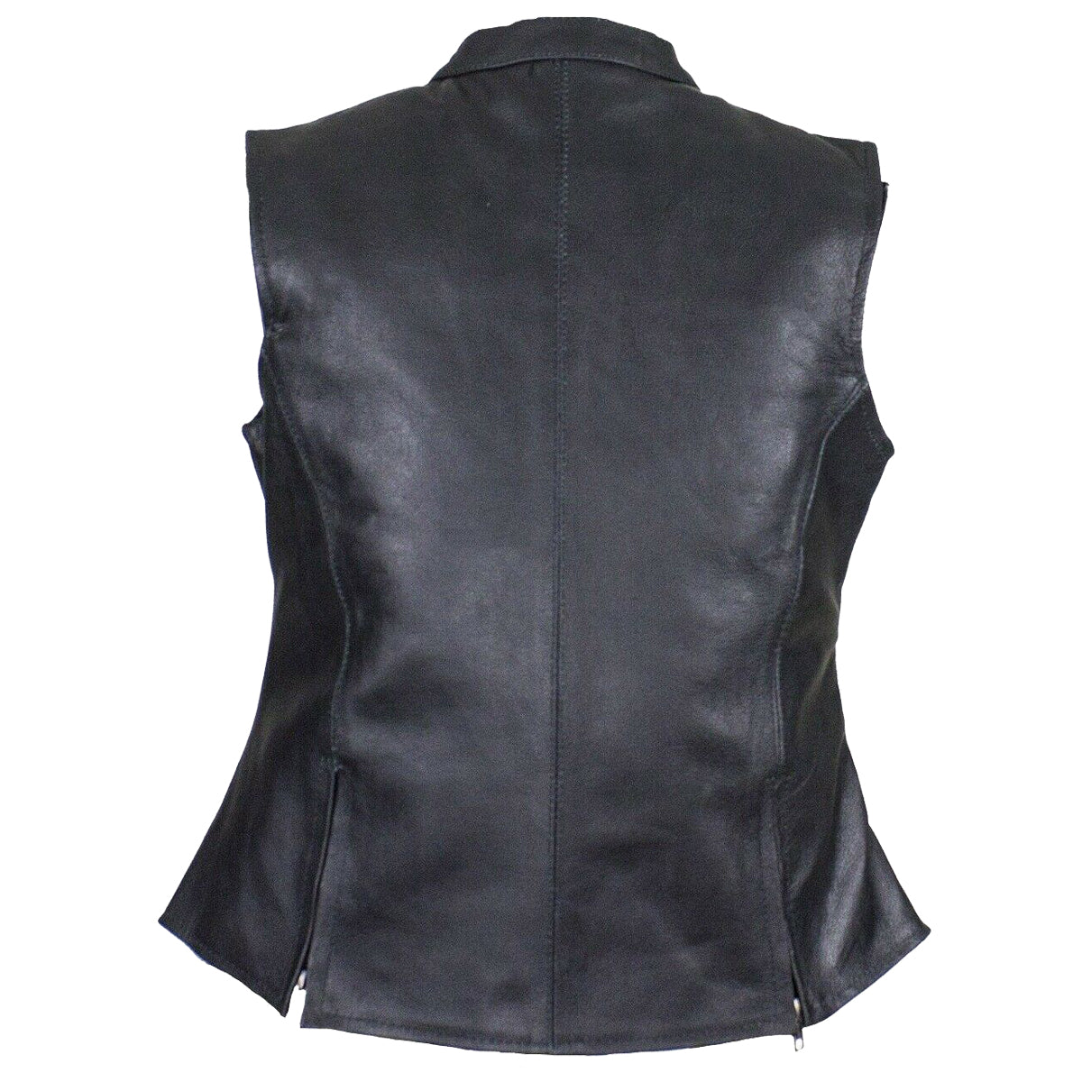Women Motorcycle zipper Leather Vest Premium Quality  - High Quality Leather Jackets For Sale | Dream Jackets On Jackethunt