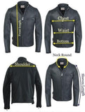 Stylish Studded Cropped Front Zip Women's Genuine Lambskin Leather biker Jacket - 