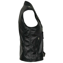 Load image into Gallery viewer, Men Classic Motorcycle Black Leather Vest - High Quality Leather Jackets For Sale | Dream Jackets On Jackethunt
