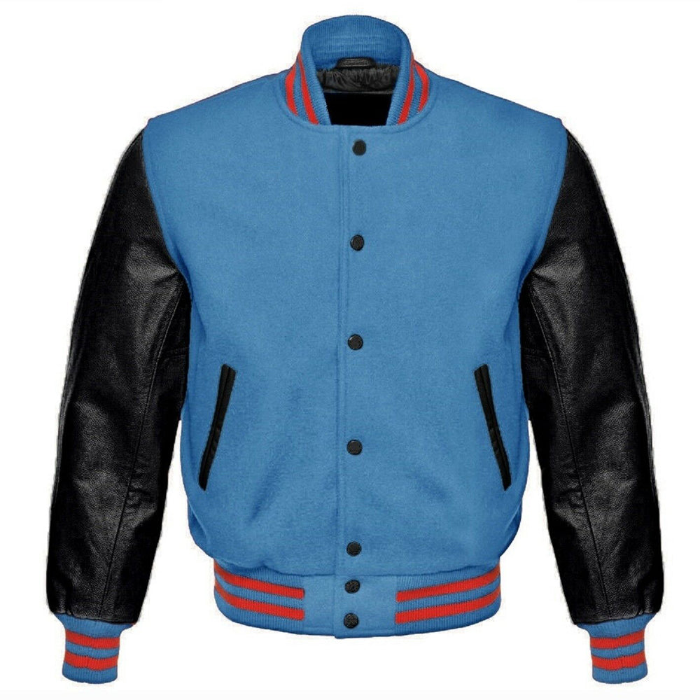 New Men's Varsity Premium Red Baseball Letterman Bomber Collar Varsity  Jacket