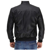 Load image into Gallery viewer, Clark Black Bomber Leather Jacket - High Quality Leather Jackets For Sale | Dream Jackets On Jackethunt

