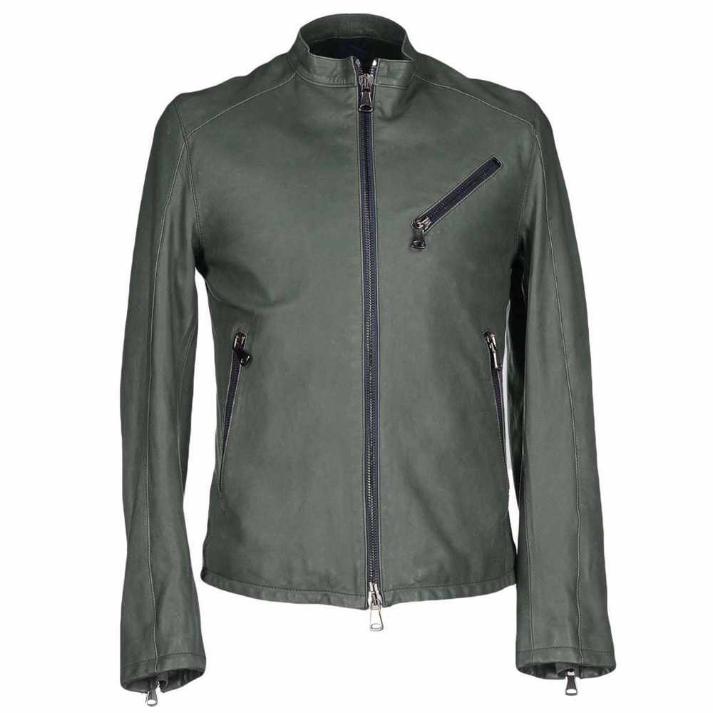 Men Slim Fit Fashion Biker Leather Jacket - Jacket Hunt