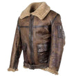 Arnold Schwarzenegger Aviator Distressed Leather Jacket Brown - High Quality Leather Jackets - Customized Jacket For Sale | Jacket Hunt