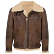 B3 Vintage Shearling Bomber Wax Leather Jacket | Jacket Hunt