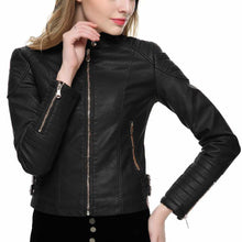 Load image into Gallery viewer, Women Slim Fit Motorcycle Fashion Leather Jackets - Jacket Hunt
