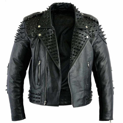 Studded Leather Jacket Mens, Upto 30%Off