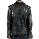 Men Studded Black Leather Party Jacket - Jacket Hunt