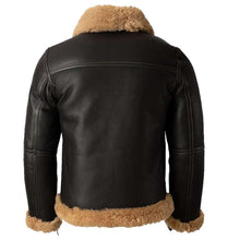 Load image into Gallery viewer, Mens Shearling Aviator B3 Bomber Leather Jacket | Jacket Hunt
