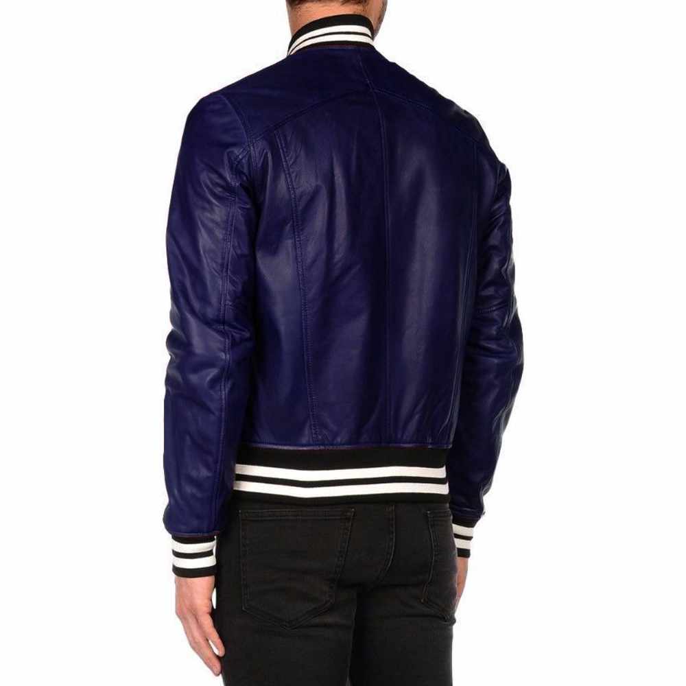 Men Letterman Varsity Bomber Fashion Leather Jacket - Jacket Hunt