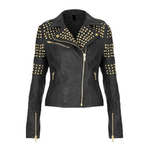 Load image into Gallery viewer, New Women’s Pure Golden Half Studded Brando Style Black 2021
