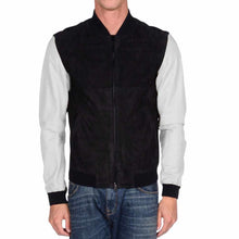 Load image into Gallery viewer, Letterman Varsity Leather Motorcycle Fashion Jacket Mens White
